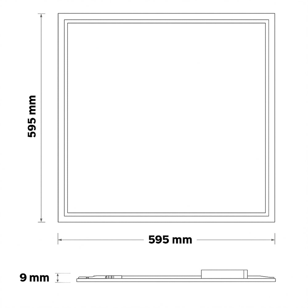 LED paneel 60x60cm - 6500K 865 - 40W 4600lm - Flikkervrij - 5 jaar garantie