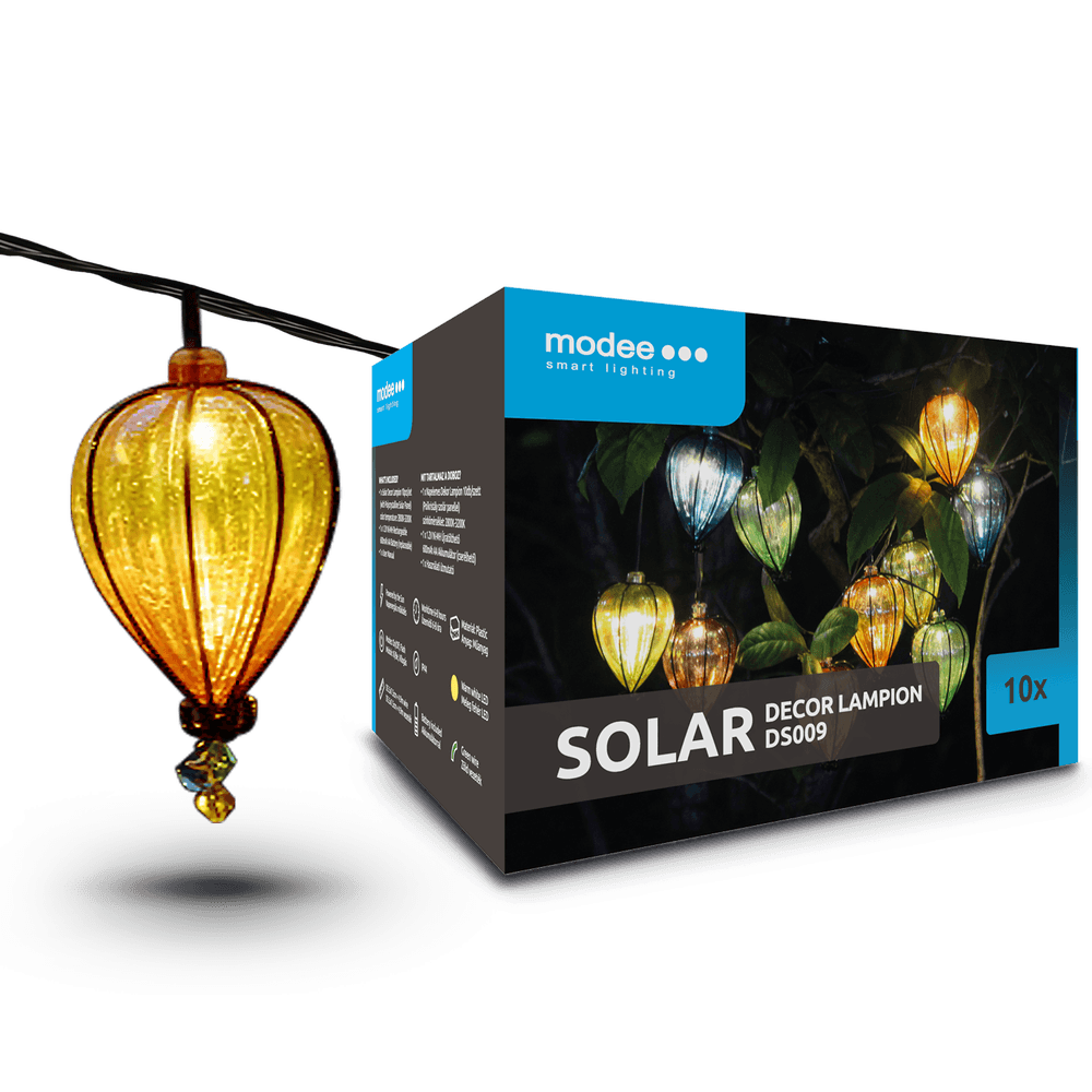 Zonnelamp Lampion Slinger 4,9m – Warme 2700K LED – DS009 Design