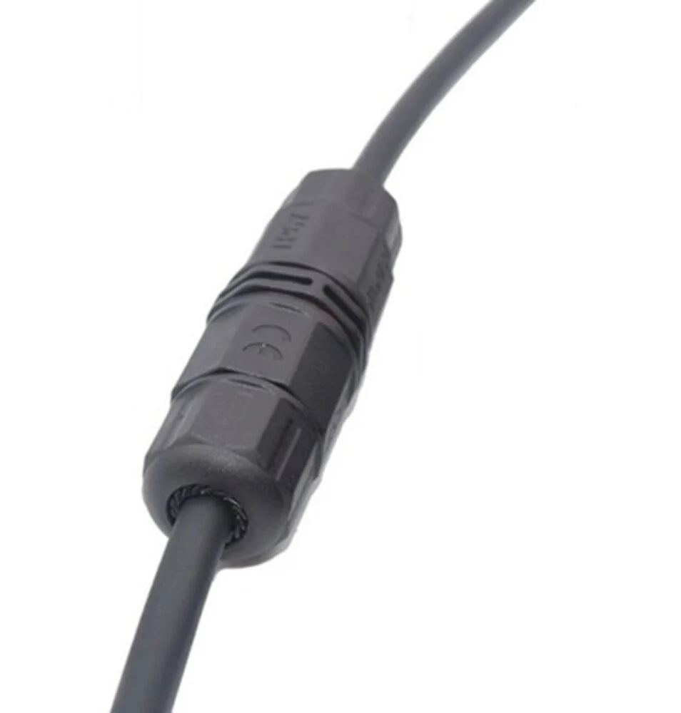 Sterke Waterdichte Kabelconnector – 3-Polig – IP68 – Voor Diverse Kabeldiktes 0,5–2,5 mm²