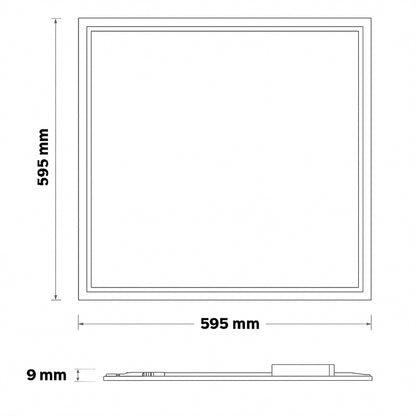 LED paneel 60x60cm - 6500K 865 - 40W 4600lm - Flikkervrij - 5 jaar garantie