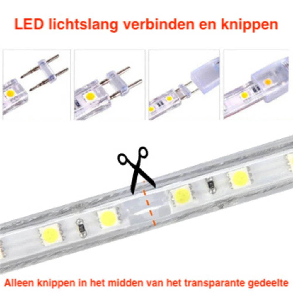 Kleur veranderende LED Lichtslang 50 Meter – V1 Serie – Direct Gebruiksklaar