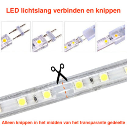 Kleur veranderende LED Lichtslang 50 Meter – V1 Serie – Direct Gebruiksklaar