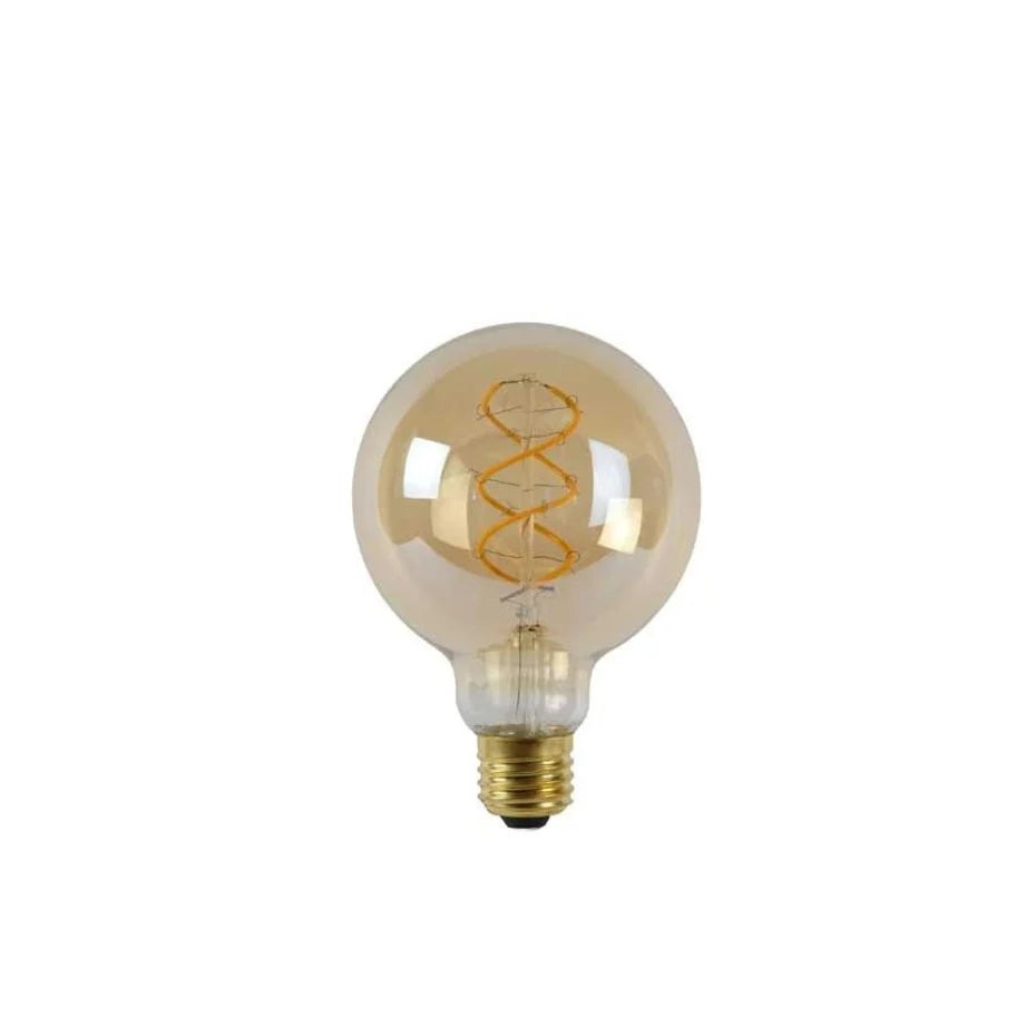 Vintage Globe G95 LED – E27 – 4.9W Filament – 2200K Amber – Dimbare Lichtbron