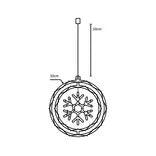 Lichtgevende Sneeuwvlok Wandkrans – Ø50 cm – 48 LED’s – Warm Wit – Draadloze Voeding