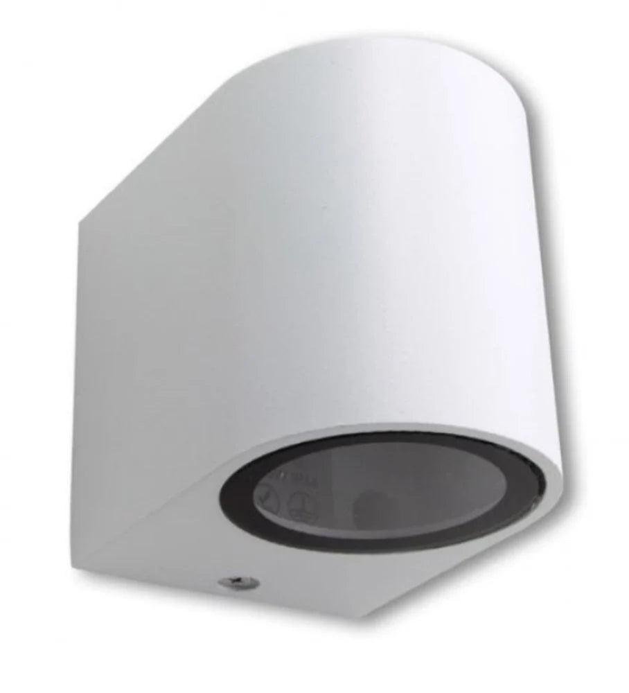 Strakke Buitenlamp voor Wand – GU10 – Wit – Spatwaterdicht IP54 – Compact Model