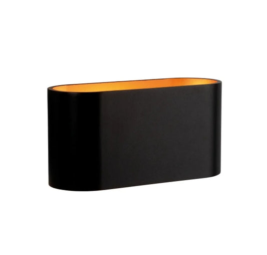 Chique Ovale Wandarmatuur – Zwart-Goud – G9 Fitting – Moderne Compacte Look